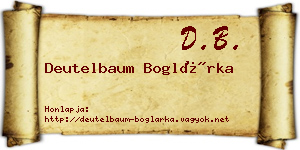 Deutelbaum Boglárka névjegykártya